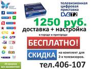 DVB-T2 эфирный приемник. 20 каналов без абонентской платы. Работает ве